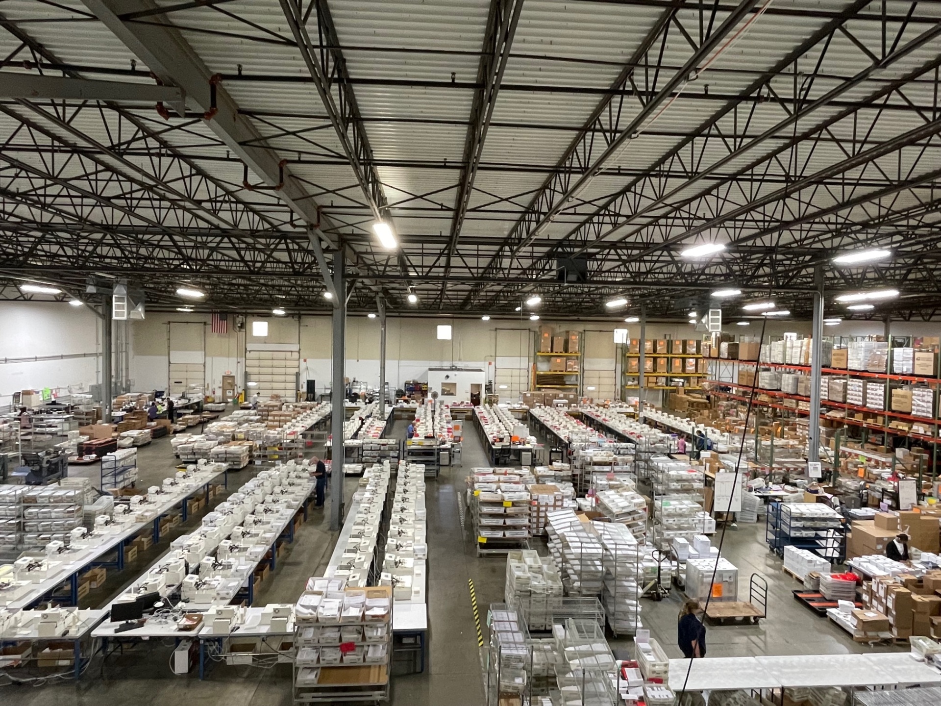 Client production floor running hundreds of UniProd autopens in parallel