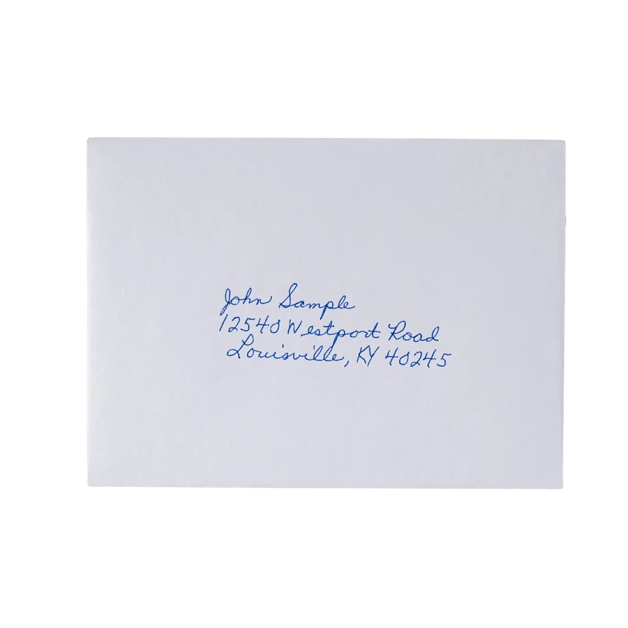 Handwritten mail sample 2 — written by the Uniprod handwriting machine