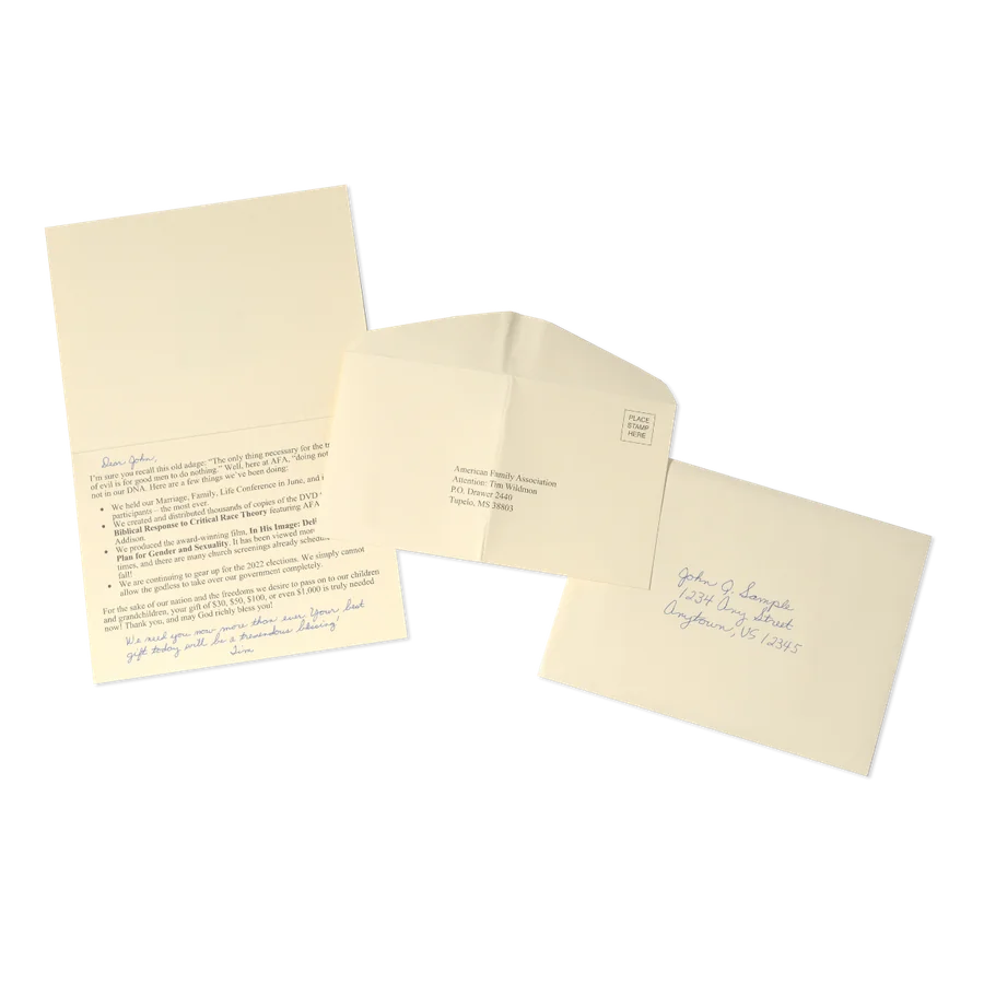 Handwritten mail sample 3 — written by the Uniprod handwriting machine