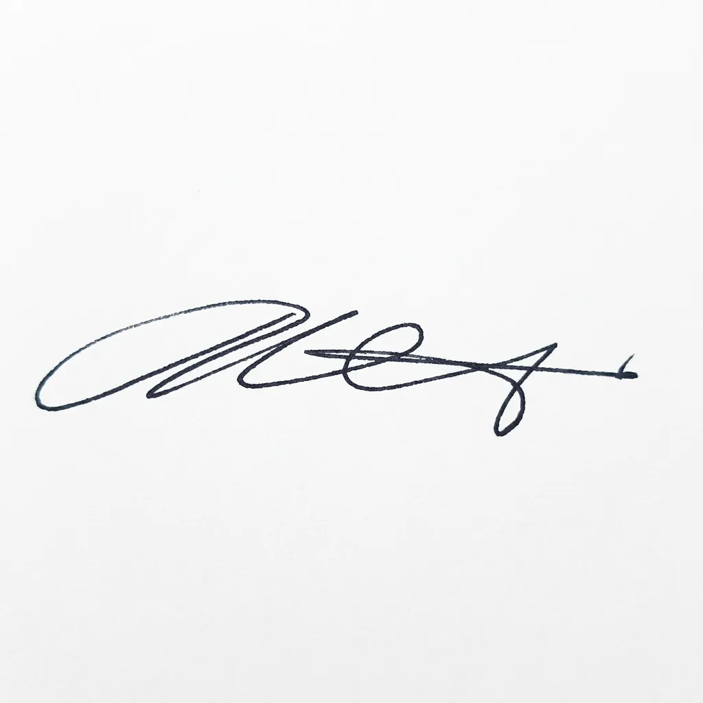 Real signature sample produced by the UniProd autopen