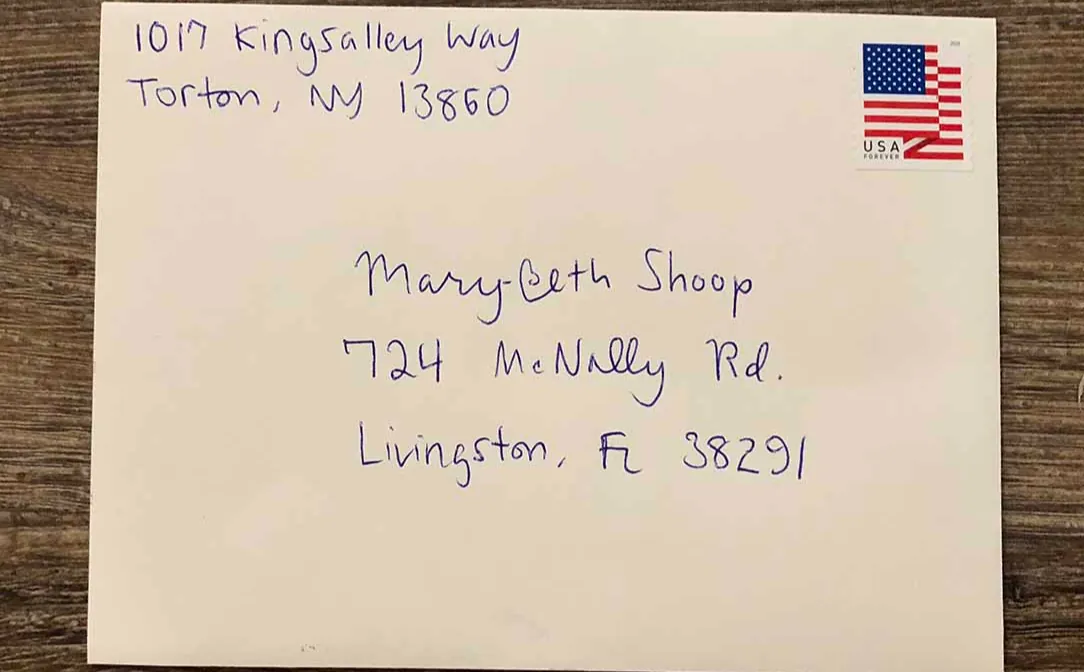Handwritten mail produced by an autopen machine