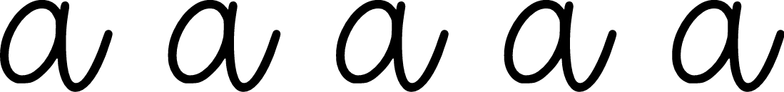repetitive true type font example