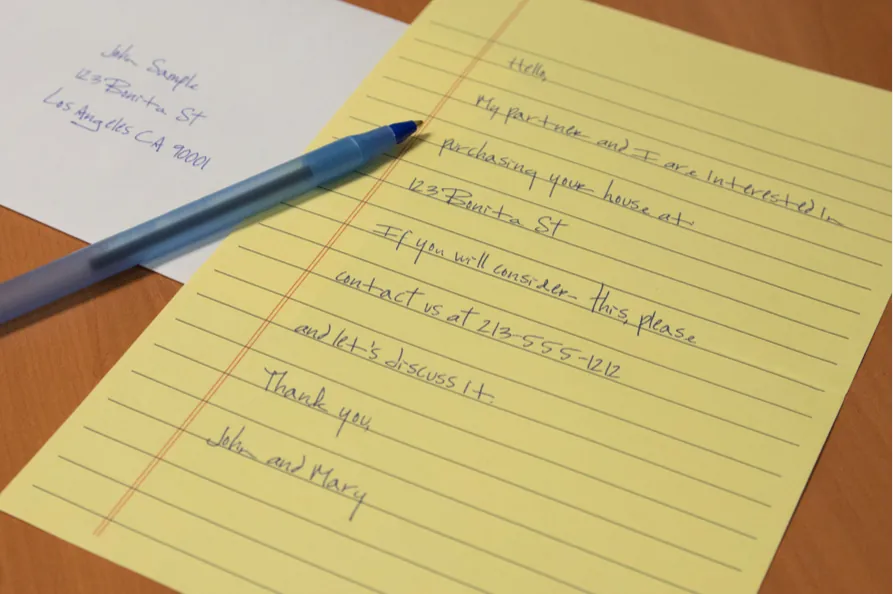 Handwritten mail produced by an autopen machine