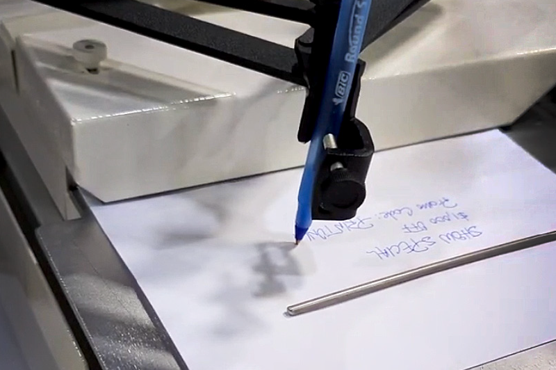 Handwritten mail produced by an autopen machine