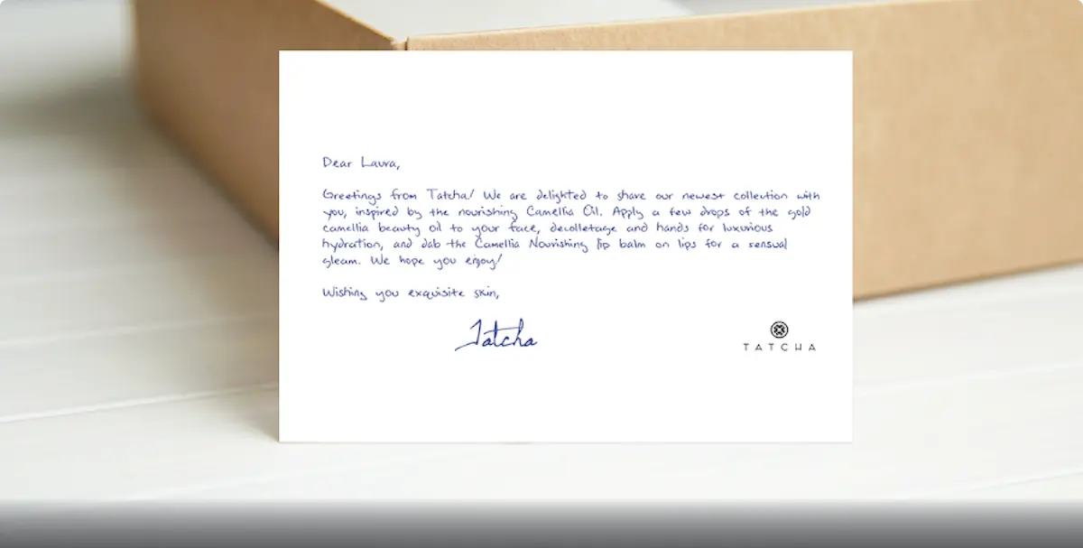 Handwritten mail produced by an autopen machine