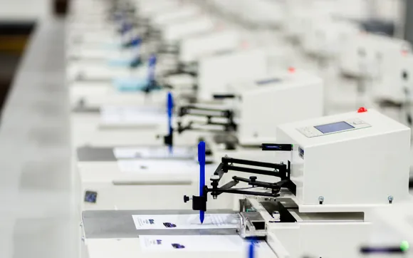 Handwritten mail produced by an autopen machine